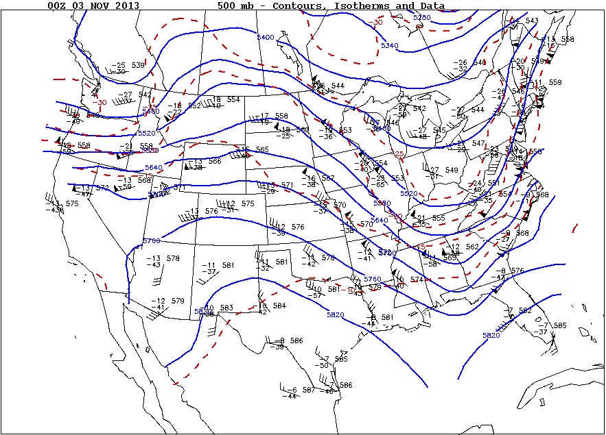 It's a west northwest jet stream flow with dry cold fronts and big